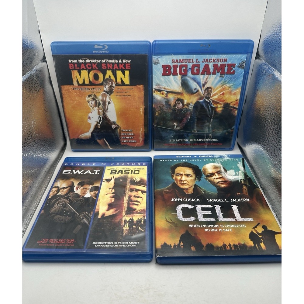 Black Snake Moan Big Game Cell Swat Basic Blu-ray Samuel L Jackson LOT Bundle